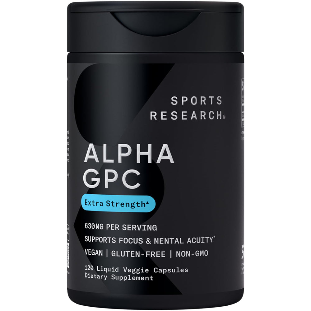 Sports Research Alpha GPC 630mg bottle