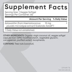 Non-GMO verified label on Sports Research astaxanthin product