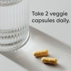 Berberine capsules arranged in a row