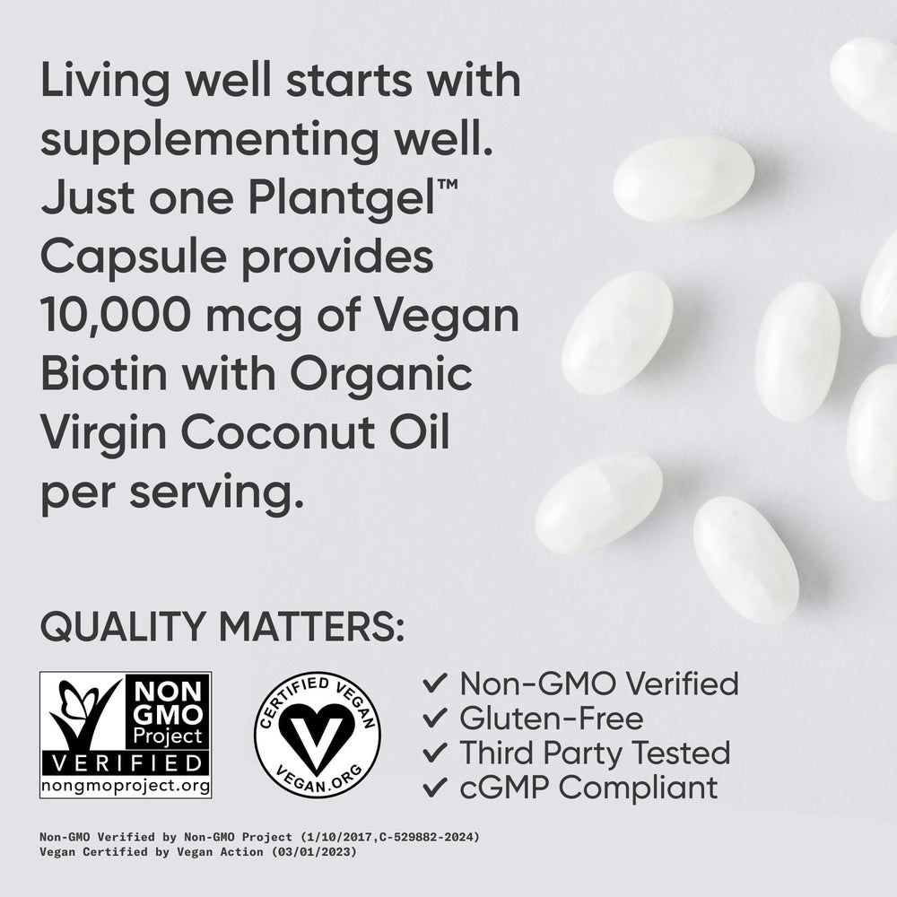 Organic coconut oil used in Biotin formula