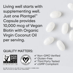 Organic coconut oil used in Biotin formula