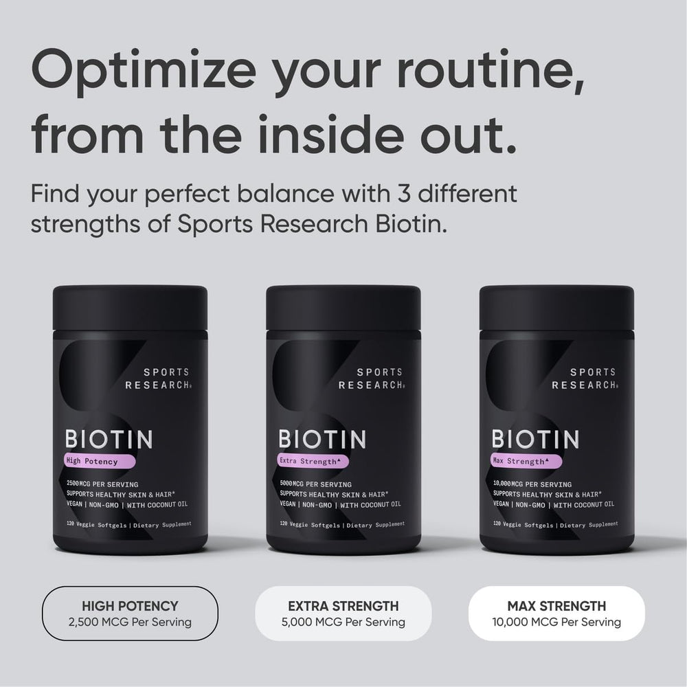 Sports Research Biotin Plantgel capsule close-up under natural light.