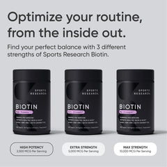 Sports Research Biotin Plantgel capsule close-up under natural light.