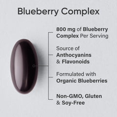 Organic blueberries used in the Blueberry Fruit Complex