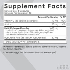 Collagen sources from bovine, fish, chicken bone broth, eggshell membranes