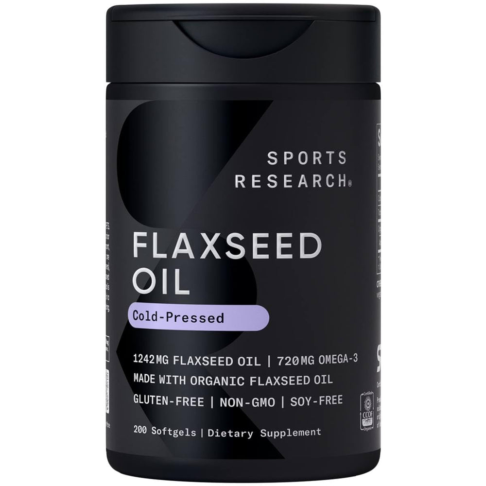 Main product image for Sports Research Flaxseed Oil Softgels 1242mg