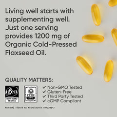 Ingredients list for Sports Research Flaxseed Oil Softgels 1242mg