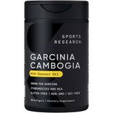 Sports Research Garcinia Cambogia 60% HCA softgels packaging signals high-potency daily supplement