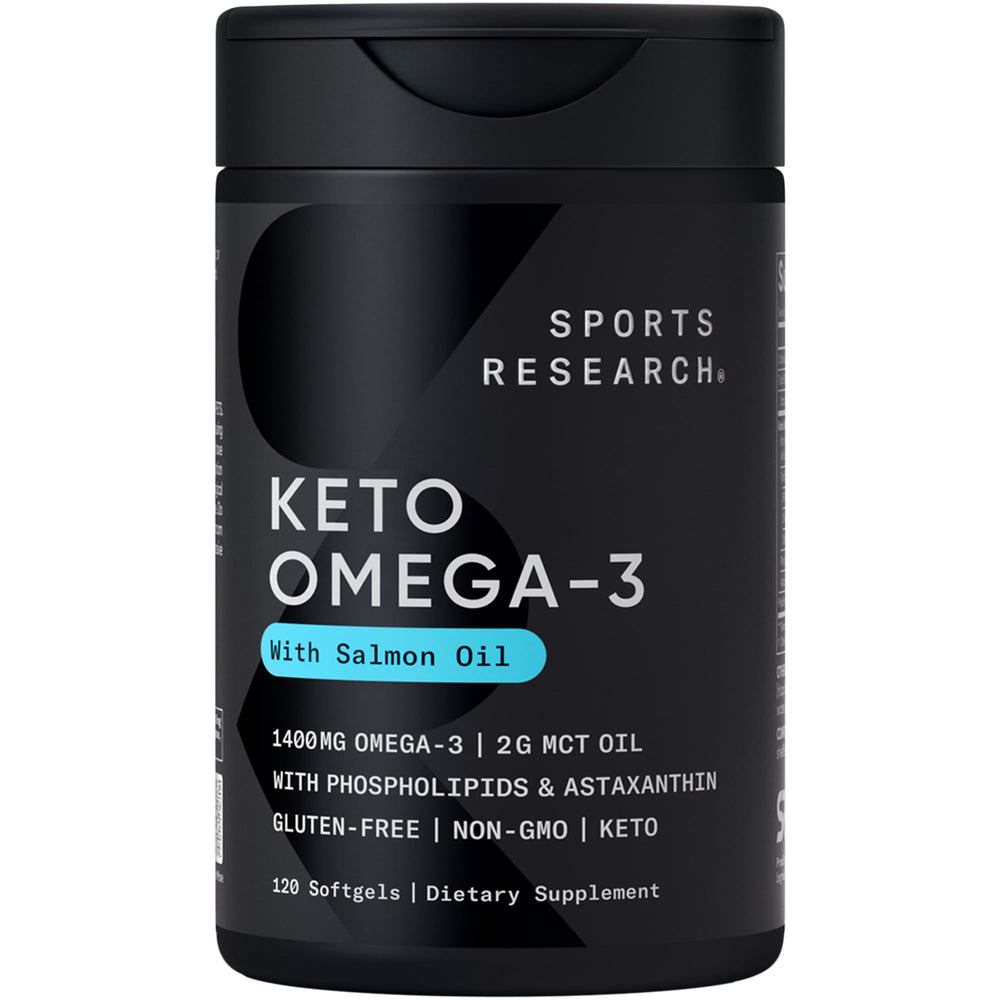Sports Research Keto Omega Fish Oil 1400mg bottle with label