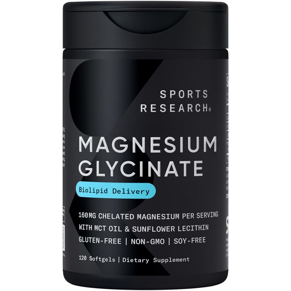 Sports Research Magnesium Glycinate bottle - liquid softgels - 120 count