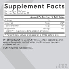 Sunflower lecithin supports absorption in this magnesium formula.
