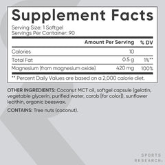 Ingredients: Coconut MCT Oil and Sunflower Lecithin