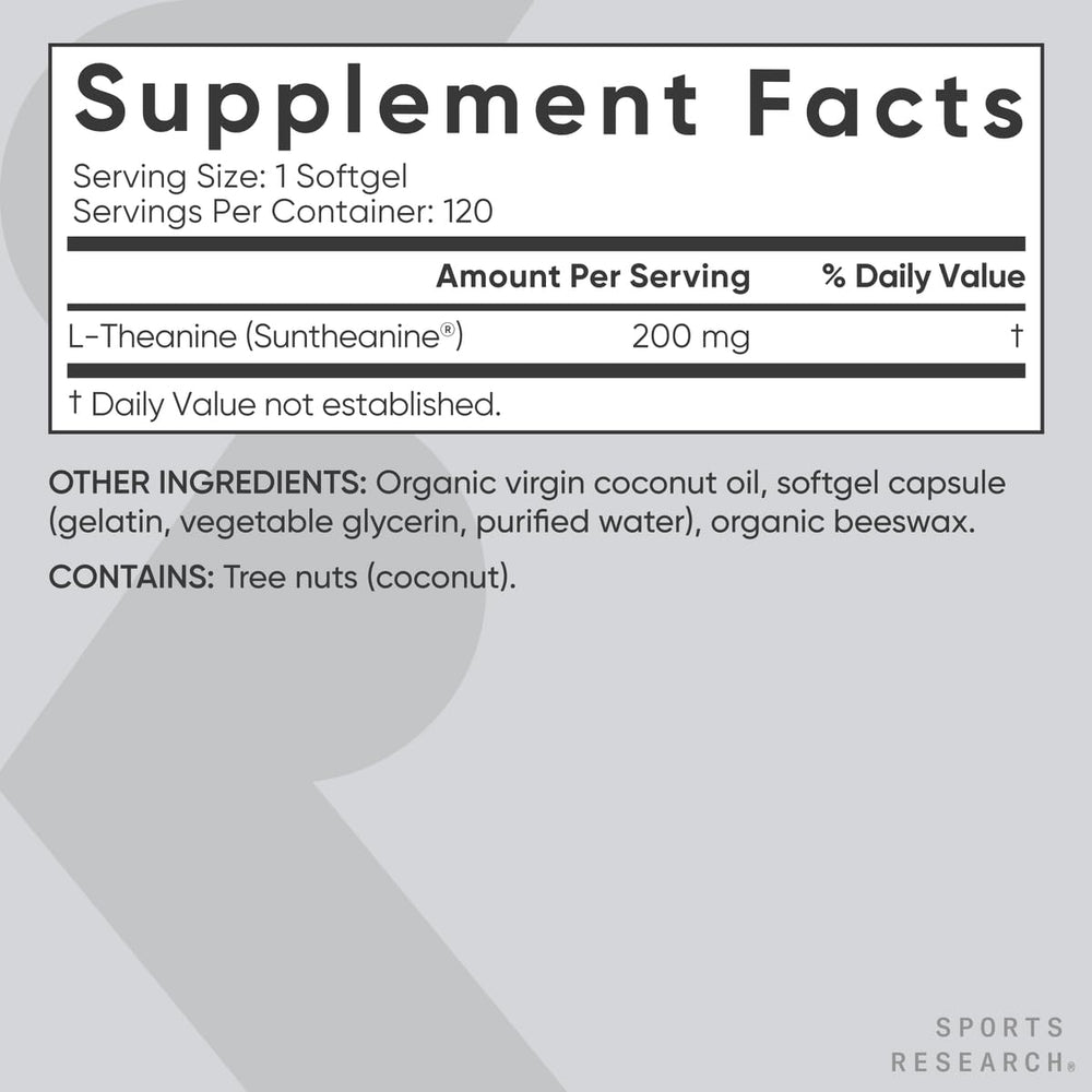 Sports Research Non-GMO Gluten-Free label indicates product quality and dietary options.