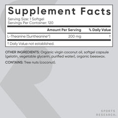 Sports Research Non-GMO Gluten-Free label indicates product quality and dietary options.