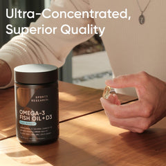 Sports Research omega-3 + D3 bottle and packaging