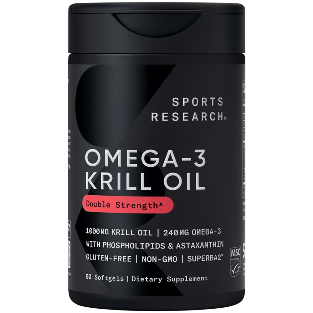 Sports Research Omega-3 Krill Oil 1000mg bottle front view
