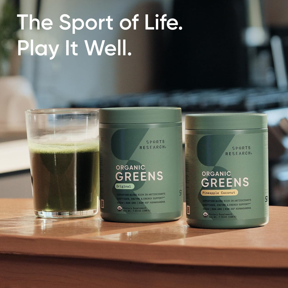 Adaptogens and energy support from Sports Research Greens Powder
