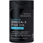 Sports Research Triple Strength Omega-3 Fish Oil bottle – front view