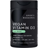 Sports Research Vegan Vitamin D3 5000IU bottle and label