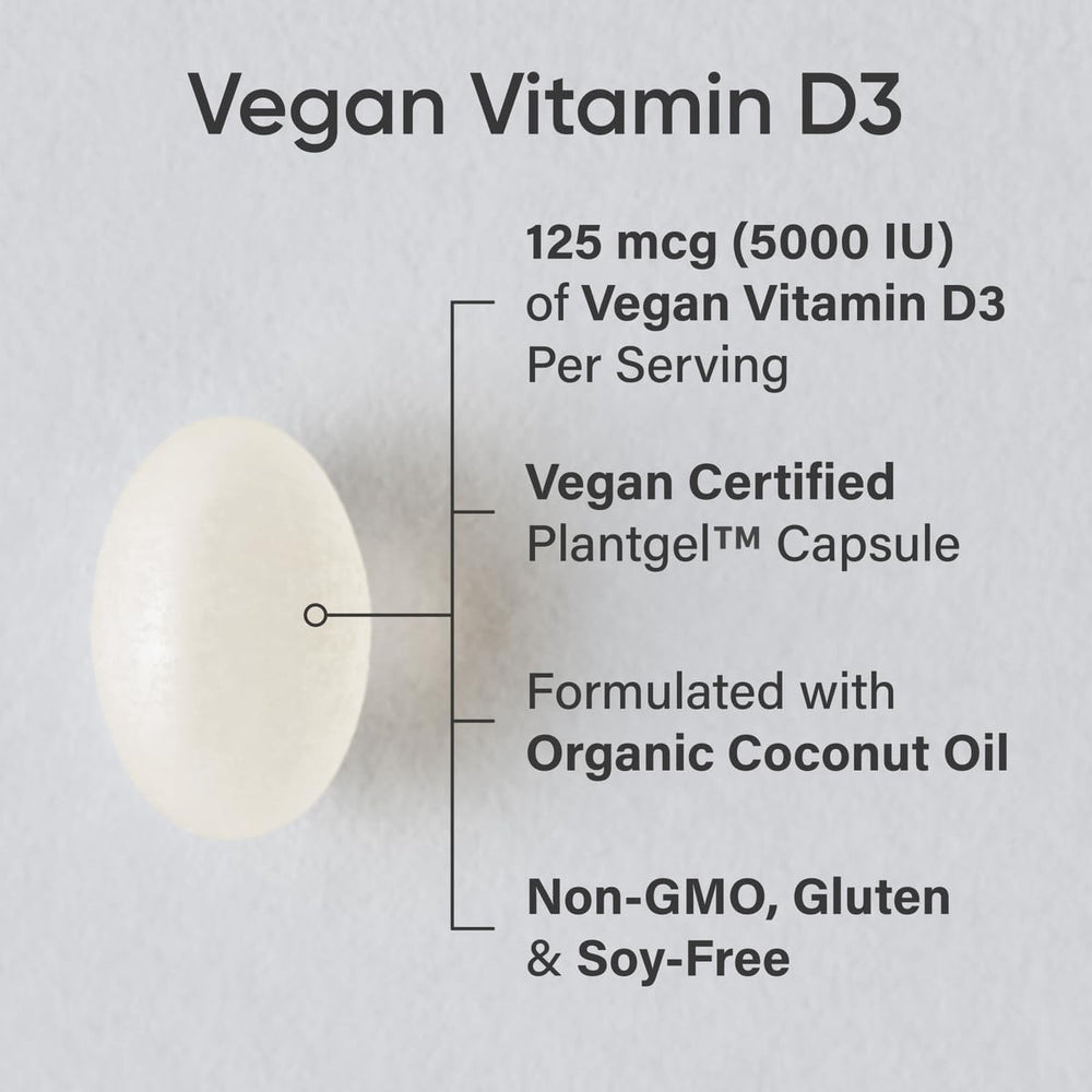 Label showing VegaDelight vegan D3 from lichen