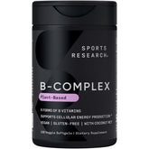 Sports Research Vitamin B-Complex bottle label with 120 veggie softgels