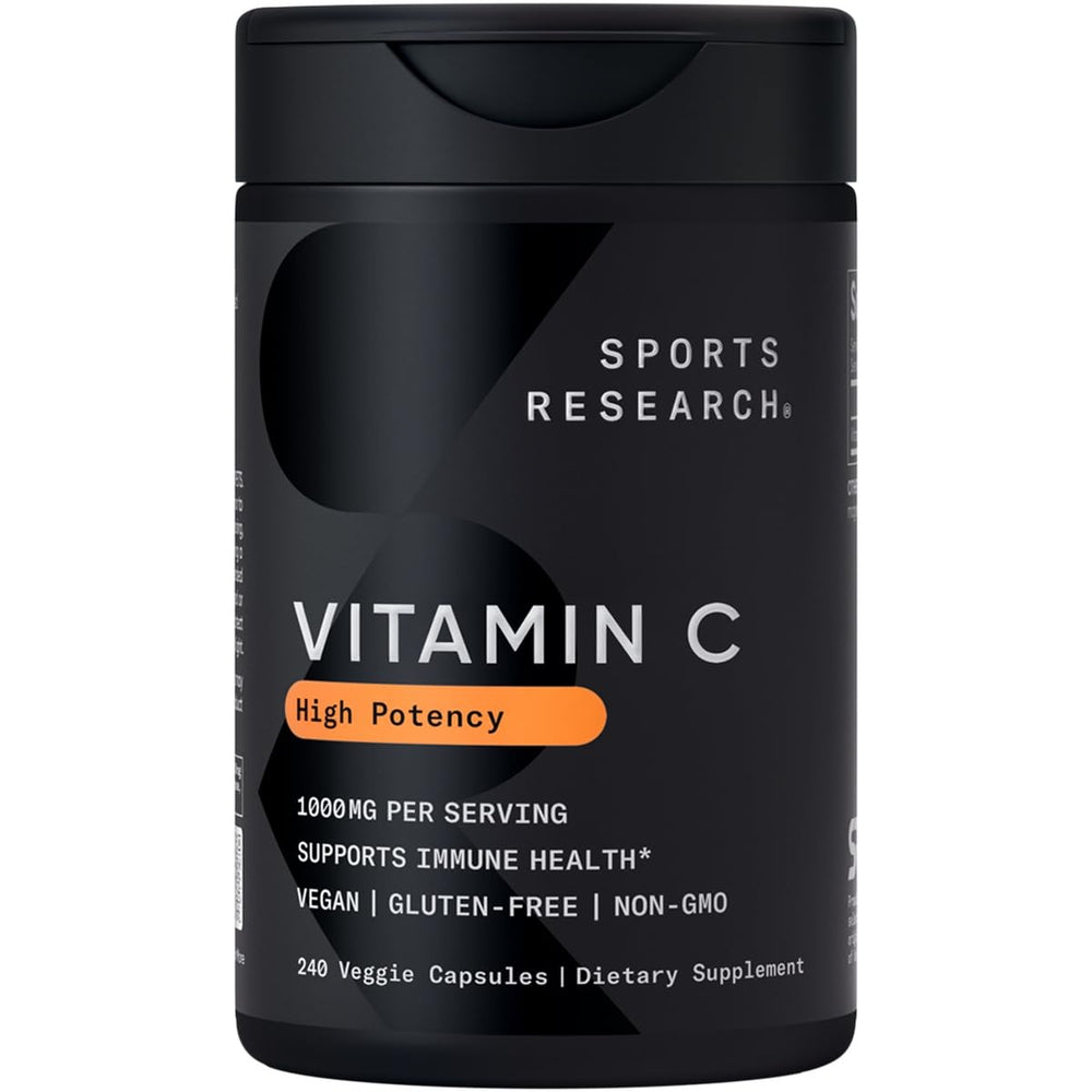 Sports Research Vitamin C 1000mg veggie capsule bottle front
