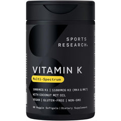Sports Research Vitamin K Multi-Spectrum bottle front