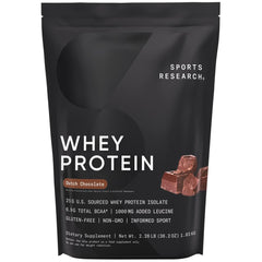 Sports Research Whey Protein Isolate Dutch Chocolate 2.27 lb bag