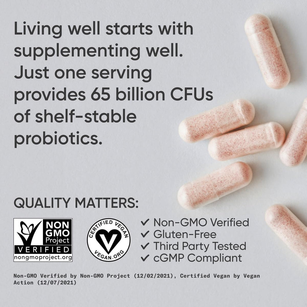 Label highlighting 16-strain shelf-stable probiotic blend