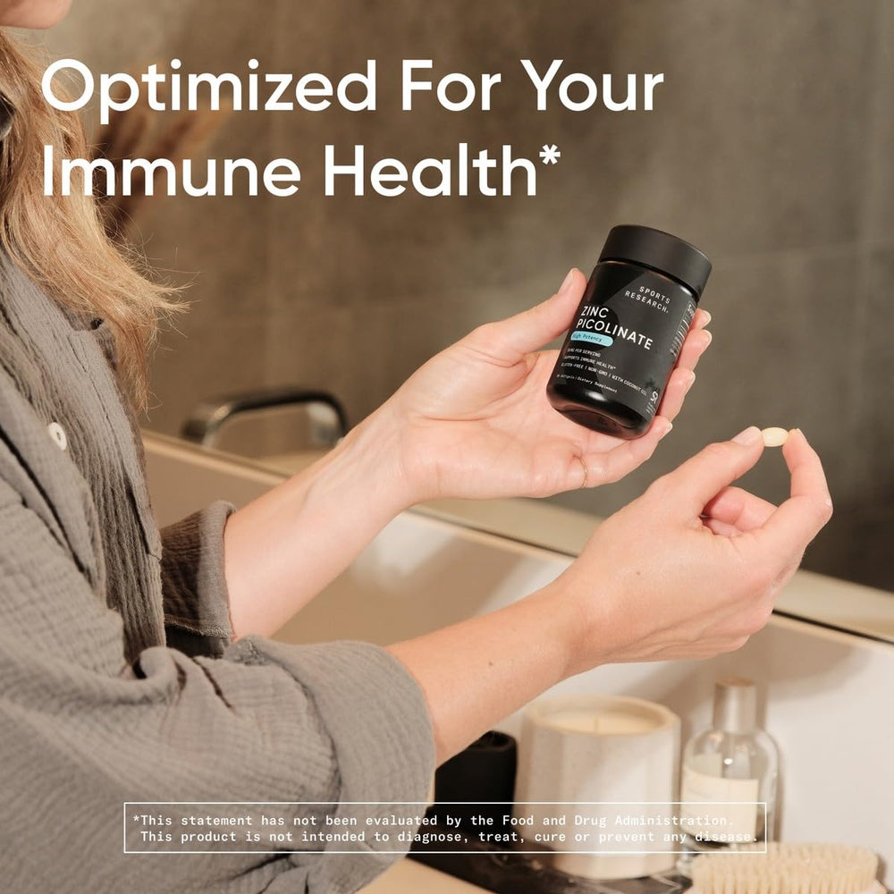 Close-up of zinc picolinate capsules