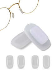 Sports Vision rectangular silicone nose pads – 11mm, white, 10-pair pack