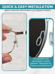 Pair of white 10-pair nose pads for eyewear