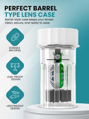 Travel-friendly hydrogen peroxide contact lens case