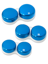 Sports World Vision OptiCool 3pcs metallic contact lens cases set - front view