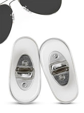 Silver 13mm RB style aviator nose pads - front view