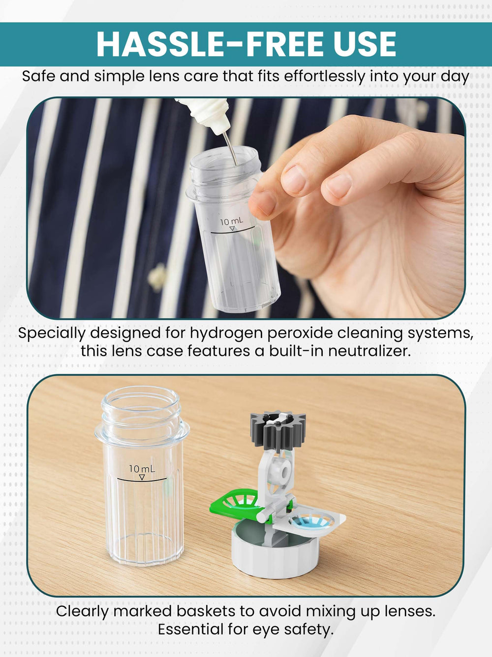 Vent-built cap on durable lens case