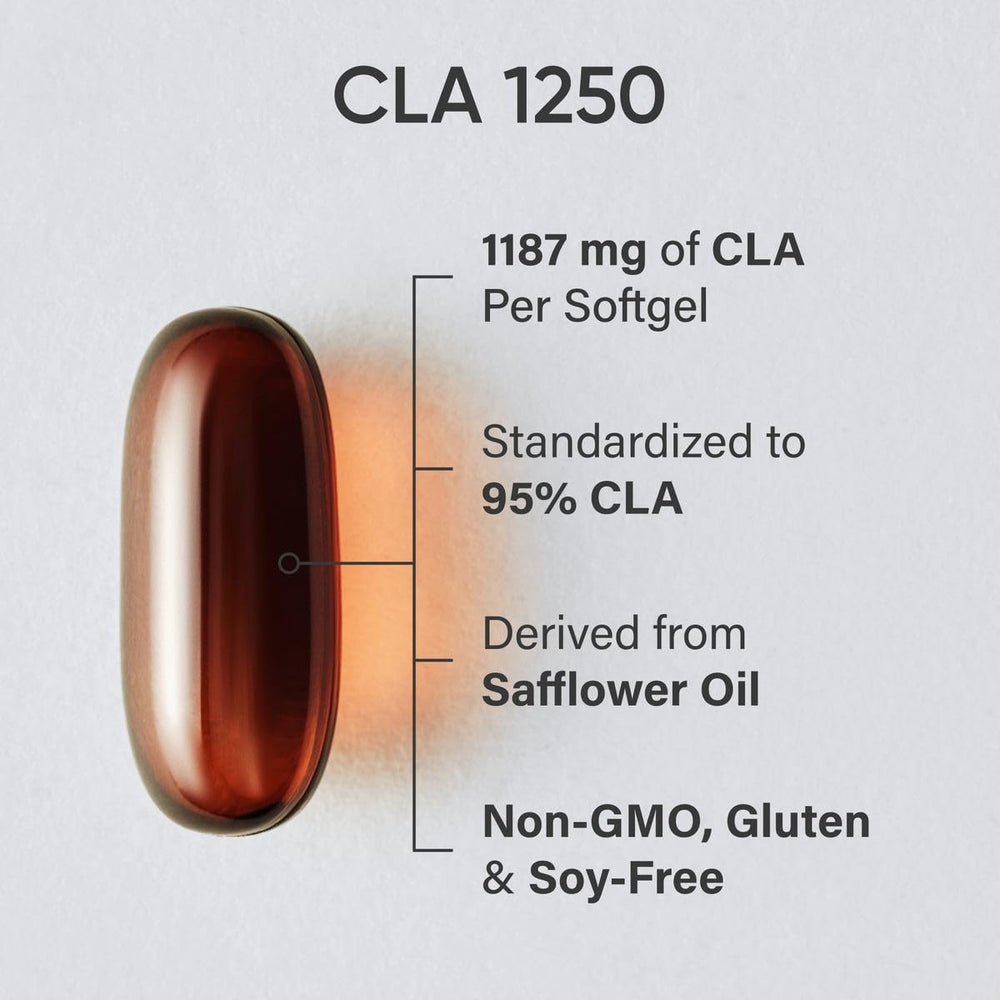 Side view of Sports Research CLA bottle and label