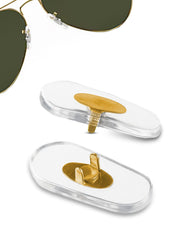 RB-style aviator glasses nose pads with gold finish, 15mm
