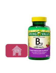 Spring Valley Vitamin B12 Quick-Dissolve Tablets cherry flavor 2,500 mcg per tablet