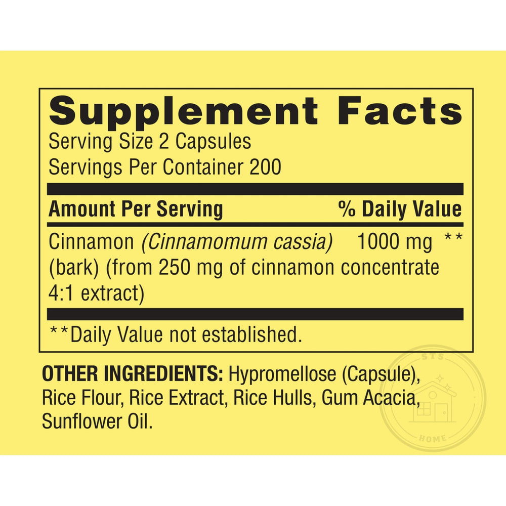 Spring Valley Cinnamon 1000 mg vegetarian capsules
