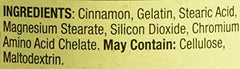 Close-up of 180 capsules in Spring Valley Cinnamon 500mg Plus Chromium