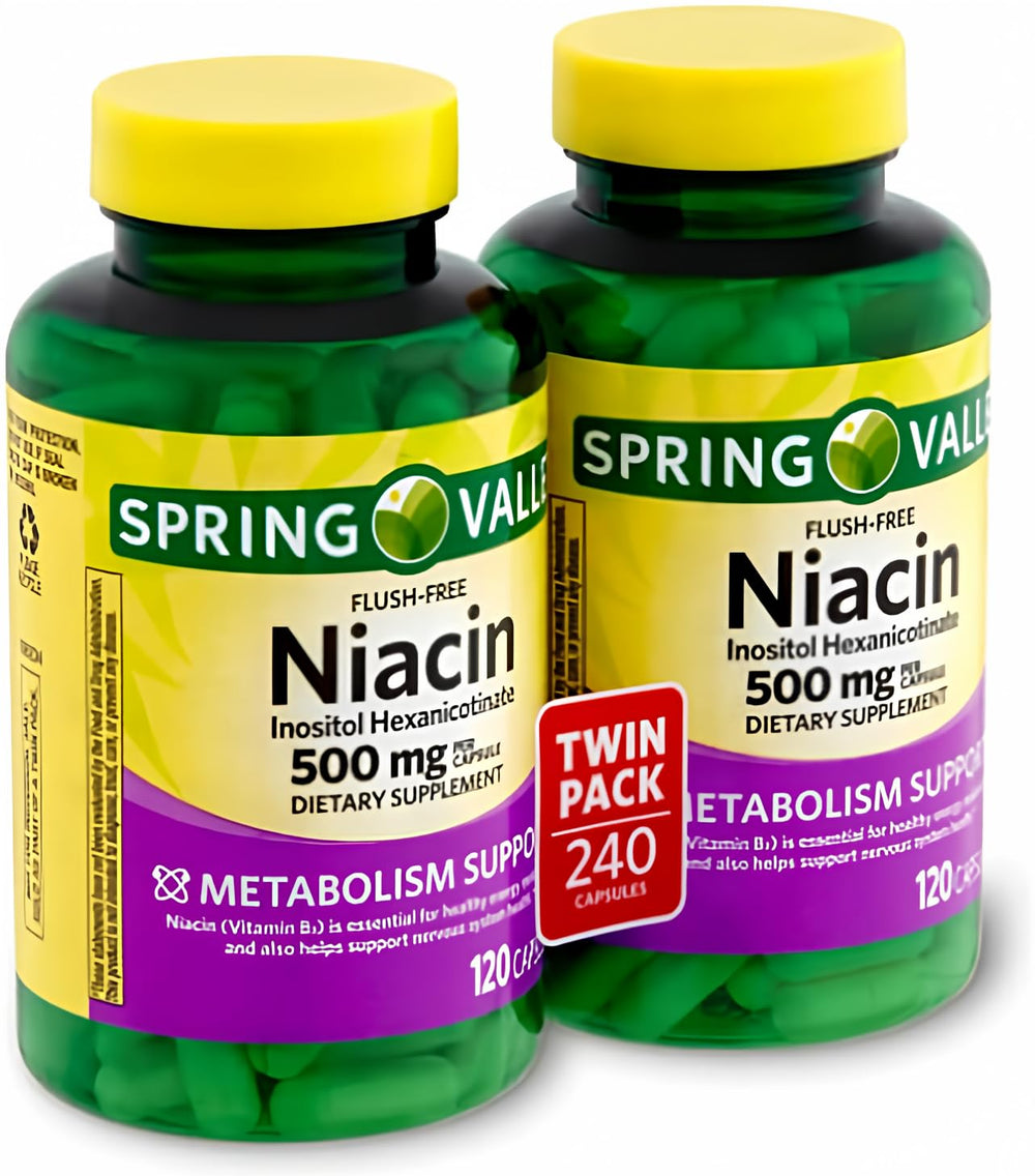 Spring Valley Flush Free Niacin 500 mg bottle - 120 capsules (Bottle 1)