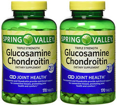 Side view of the Spring Valley Glucosamine Chondroitin bottle