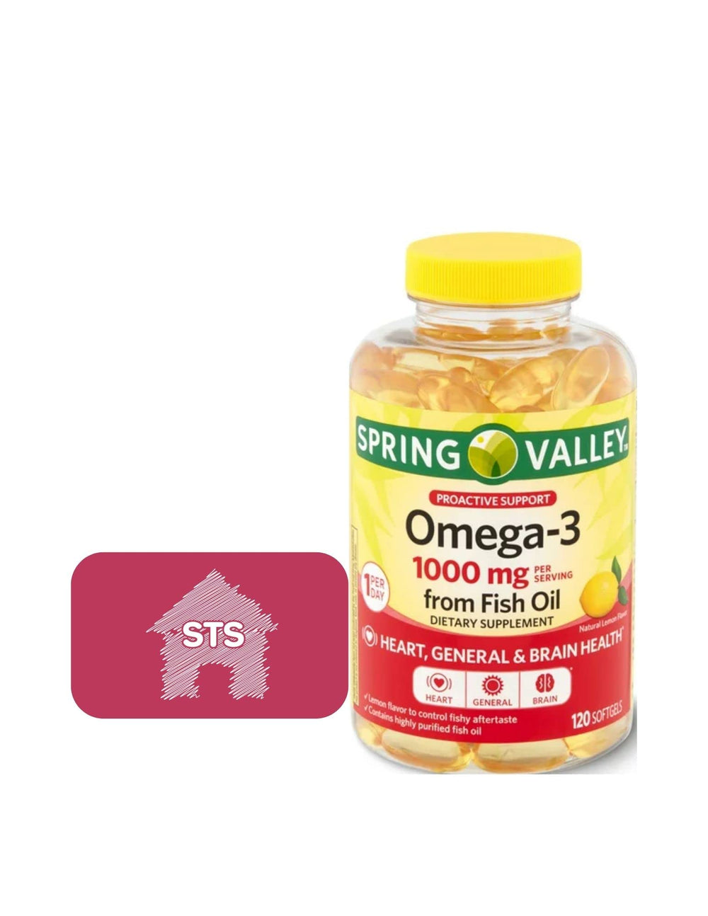 Spring Valley Omega-3 1000 mg softgels bottle