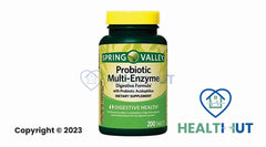 Product packaging and label of Spring Valley Probiotic bottle