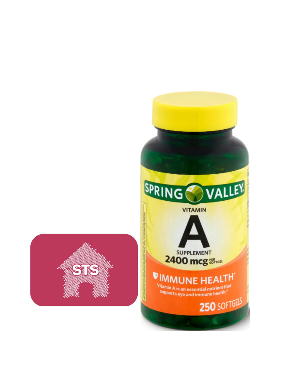 Spring Valley Vitamin A 2400 mcg bottle, 250-count