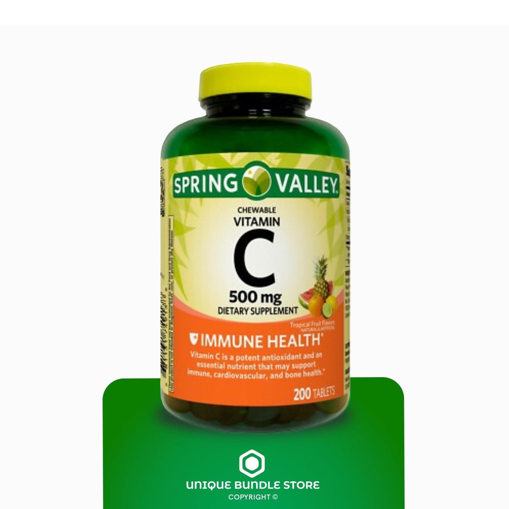 Spring Valley Vitamin C 7-day pill organizer included with 200-count bottle