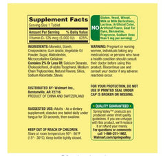 Front view of Spring Valley Vitamin D3 Fast Dissolve bottle with strawberry flavor