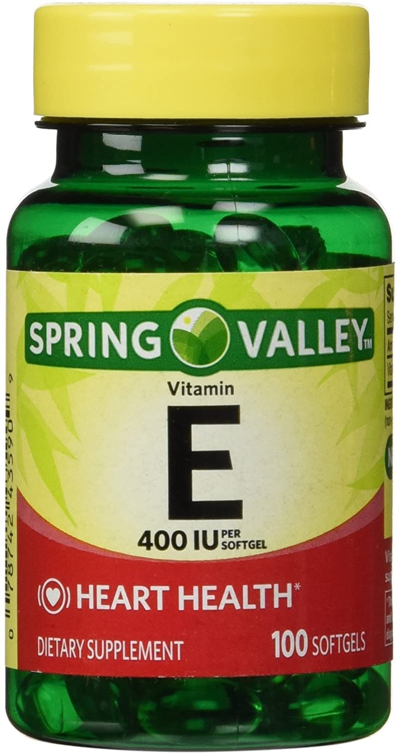 Spring Valley Vitamin E 400 IU Water Soluble Softgels - 100 Softgels bottle