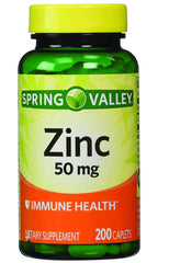 Close-up of Spring Valley Zinc 50 mg tablets